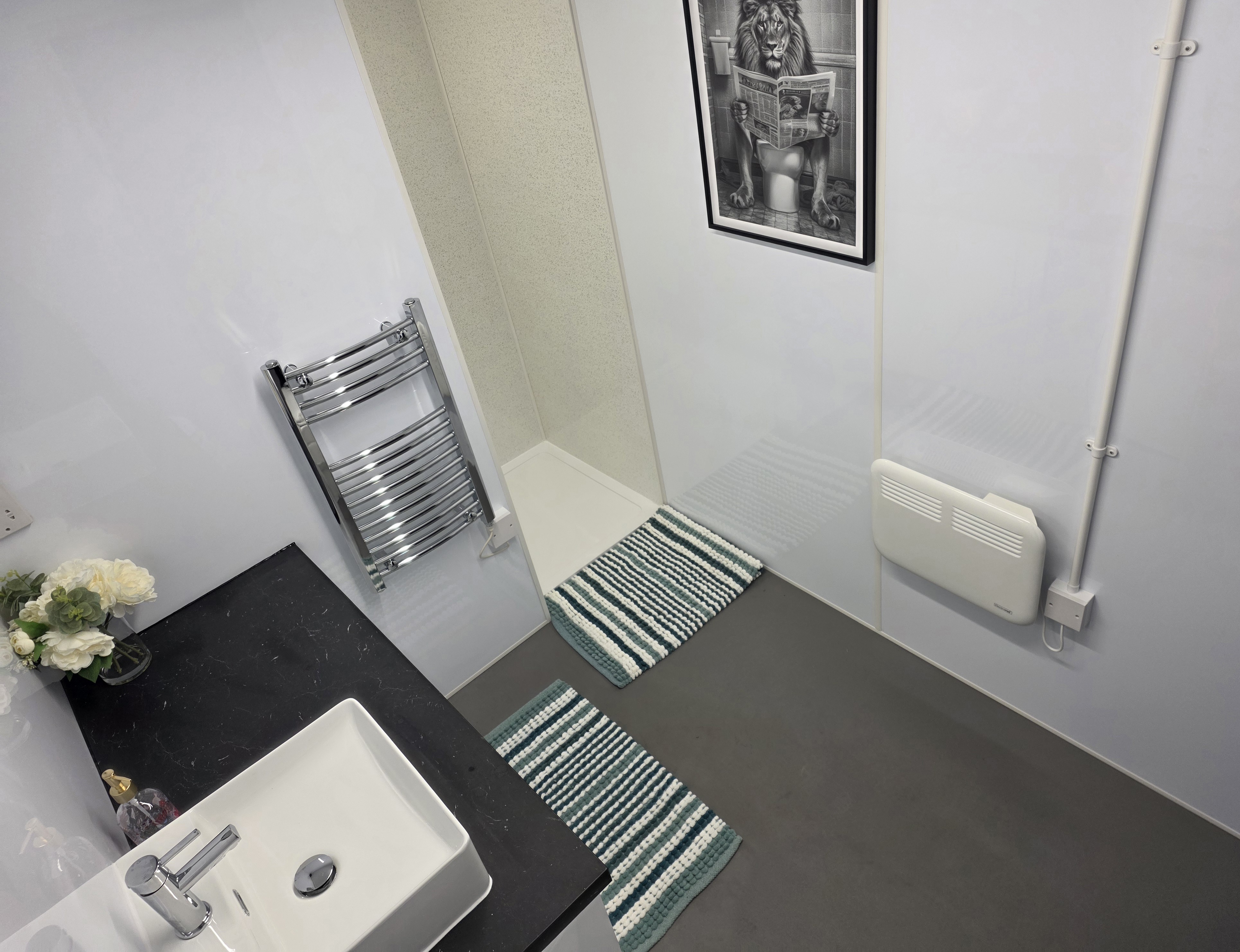 Bathroom pod — sink and mirror